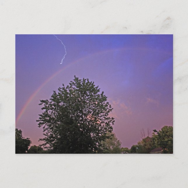 Stötande regnbåge vykort (Framsida)