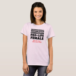 Stötande republikansk kvinnlig kristen skjorta hum t-shirt