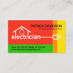 Stötar Färg Electrician Home Wiring Visitkort