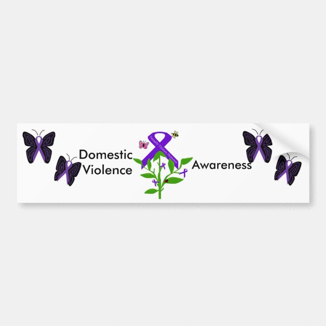 Stötdetikett för domestic Violence Awareness Aware Bildekal (Framsidan)