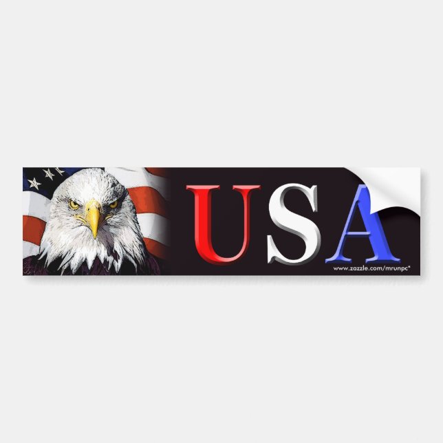 Stötdetikett "USA Eagle" Bildekal (Framsidan)