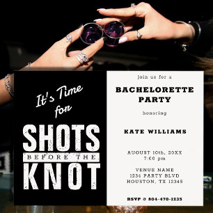 Stöter inför Knot Bachelorette Party Inbjudningar