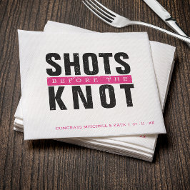 Stöter inför Knot Shock rosa Bachelorette Party Pappersservett
