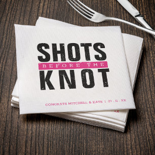 Stöter inför Knot Shock rosa Bachelorette Party Pappersservett