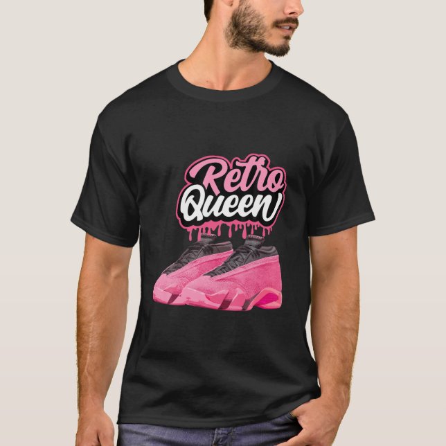 Stöter Rosa 14S Retro Queen Matching 14 Shoc T Shirt (Framsida)