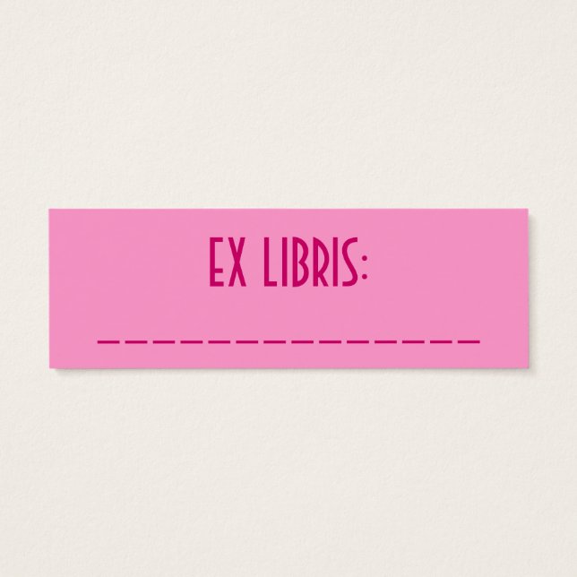 Stöter Rosa bokmärke Litet Visitkort (Baksidan)