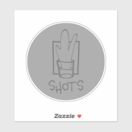 Stöter Rund Grått-Anpassningsbar, vinylförslutning Klistermärken