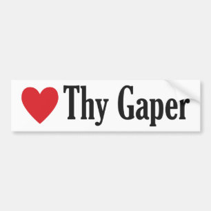 Stötfångare för kärlek Thy Gaper Bildekal