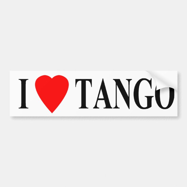stötfångare i hjärta tango bildekal (Framsidan)
