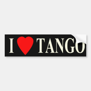 stötfångare i hjärta tango mörk bildekal
