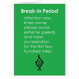 Stötperiod - en rolig knäutbytesdikt hälsningskort