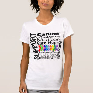 Stötta all cancermedvetenhet t shirt