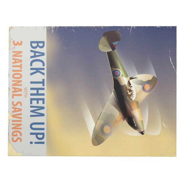 Stötta dem! WW2-affisch Anteckningsblock (Framsida)