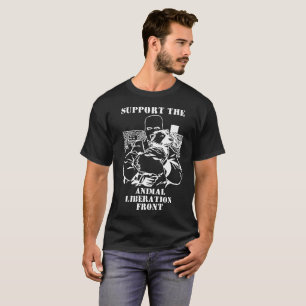 STÖTTA den djura befrielsen beklär ALF-veganen T Shirt