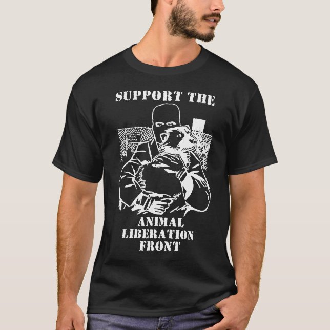 STÖTTA den djura befrielsen beklär ALF-veganen T Shirt (Framsida)