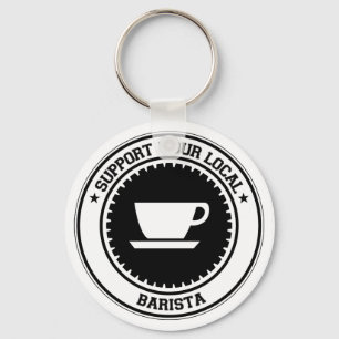 Stötta din lokal Barista Nyckelring