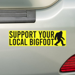 Stötta Din Lokala Bigfoot Roliga Bigfoot-Fan Bildekal