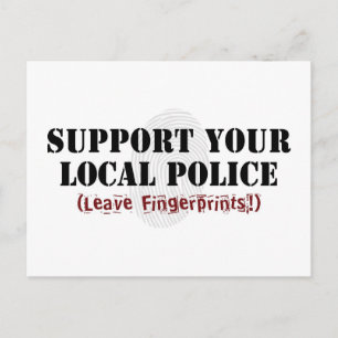 Stötta din lokala polis vykort