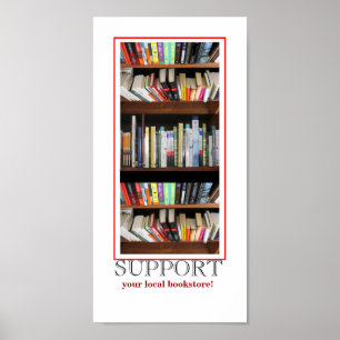 Stötta din lokalbokhandel poster