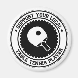 Stötta din lokalbordtennisspelare magnet