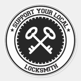 Stötta din lokalLocksmith Runt Klistermärke