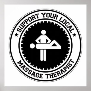 Stötta din lokalmassageterapeut poster
