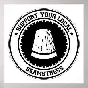 Stötta din lokalSeamstress Poster