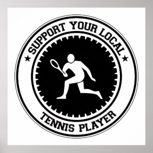 Stötta din lokaltennisspelare poster