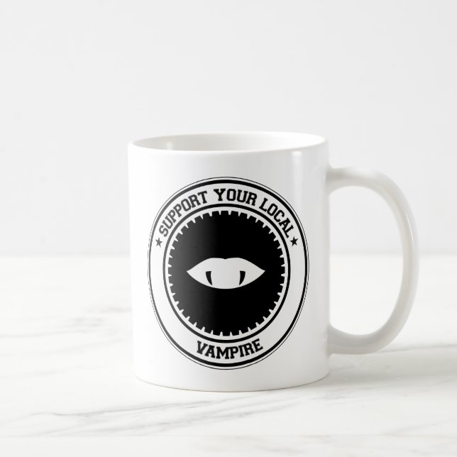 Stötta din lokalvampyr kaffemugg (Höger)