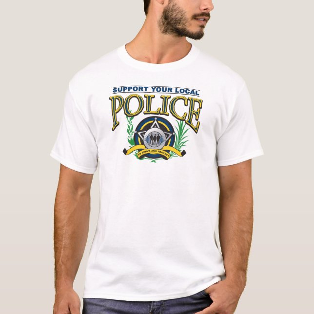 Stötta din närpolis tee shirt (Framsida)