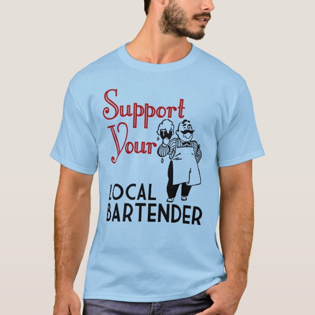 Stötta dina Bartenders Tee (Framsida)