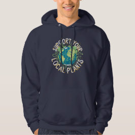Stötta Dina Lokala Växter Hoodie