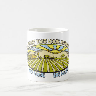 Stötta dina lokalbönder kaffemugg