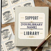 Stötta Ditt Bibliotek – anpassad biblioteknamnsdes