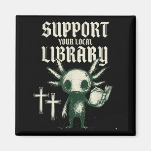 Stötta ditt lokala bibliotek goth-bok magnet