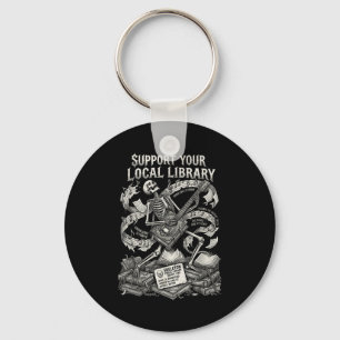 Stötta ditt lokala bibliotek goth bok nyckelring