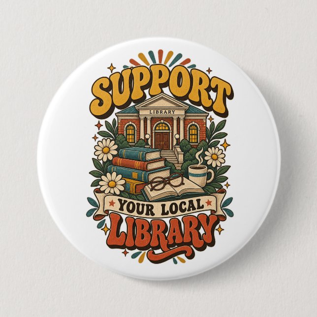 Stötta ditt lokala bibliotek knapp (Framsida)