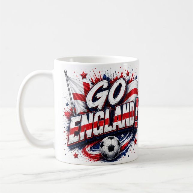 Stötta England 2026 Fotbollsfan Kaffemugg (Vänster)