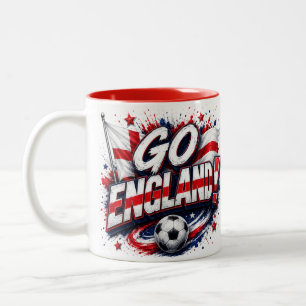 Stötta England 2026 Fotbollsfan Två-Tonad Mugg