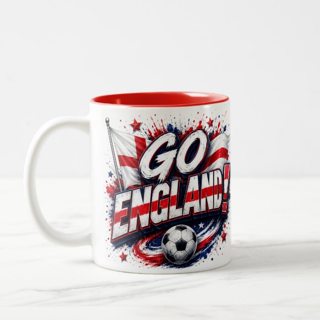 Stötta England 2026 Fotbollsfan Två-Tonad Mugg (Vänster)