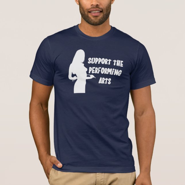 Stötta föreställningskonstarna t-shirt (Framsida)