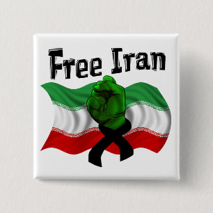 Stötta grönten vinkar, fria Iran Knapp