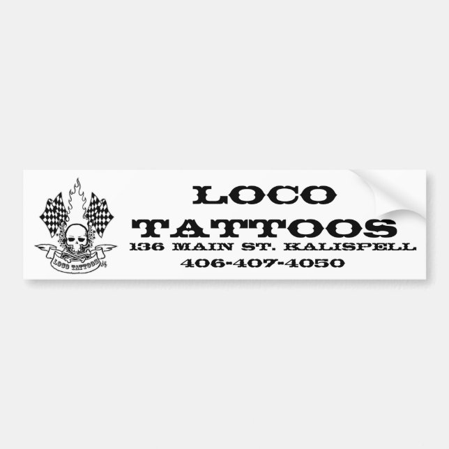 Stötta Loco Tattoos !! Bildekal (Framsidan)