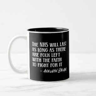 Stötta NHS Aneurin Nye Bevan Stolt över NHS Två-Tonad Mugg
