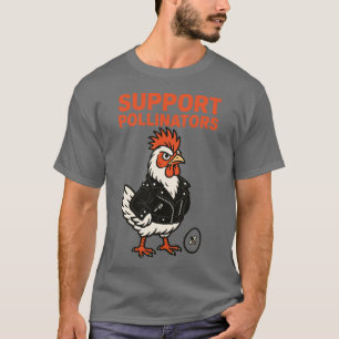 Stötta Pollinatörer Cool Rooster i läderjacka T Shirt