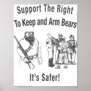 "Stötta rakt till armbjörnarna ", Poster