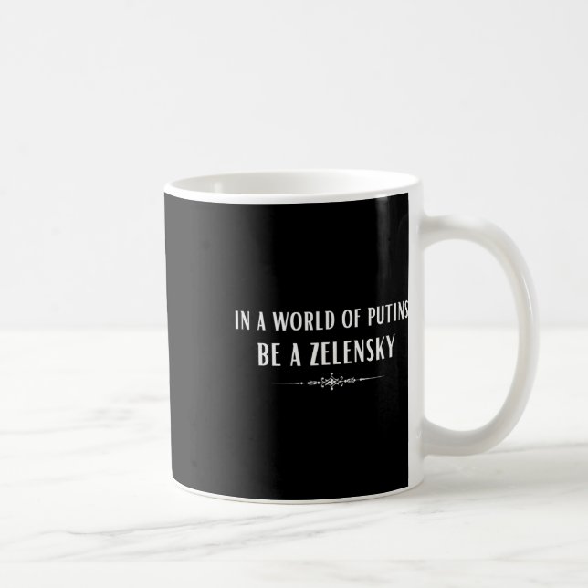 Stötta Ukraina I En Värld Av Putins Var En Zelensk Kaffemugg (Höger)