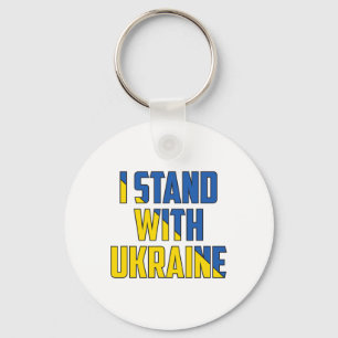 Stötta Ukraina Jag Står Med Ukraina Ukrainskflagga Nyckelring