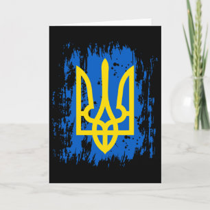 Stötta Ukraina Stå Med Ukraina Ukrainsk Flagga Kort