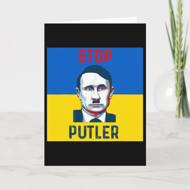 Stötta Ukraina Stoppa Putler  Kort (Framsida)